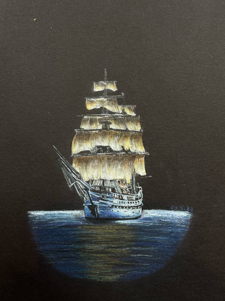 آموزش نقاشی سیاه قلم زینب پشته بان